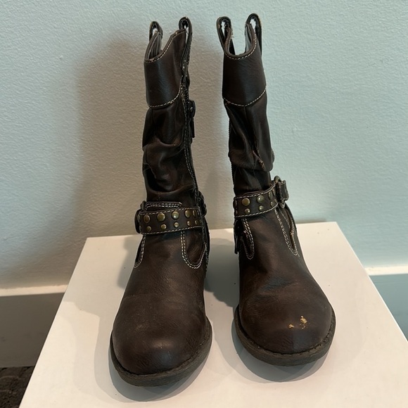 KENNETH Cole Reaction Dark Brown Boots size 8.5 Y - Picture 3 of 9